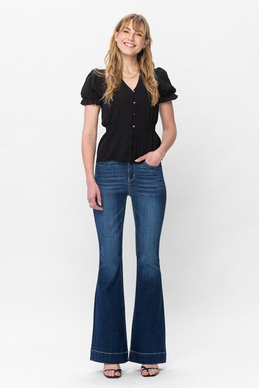 Judy Blue High Waist Clean Flair Jeans