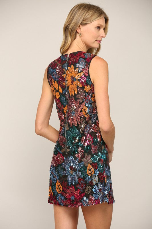 Floral Sequin Dress
