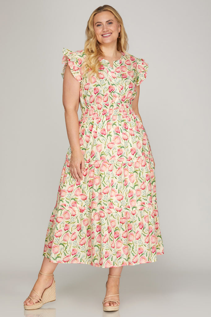 strapless open back dress Tulip Fields Dress | Occasion Dress in Sizes XXS–6X