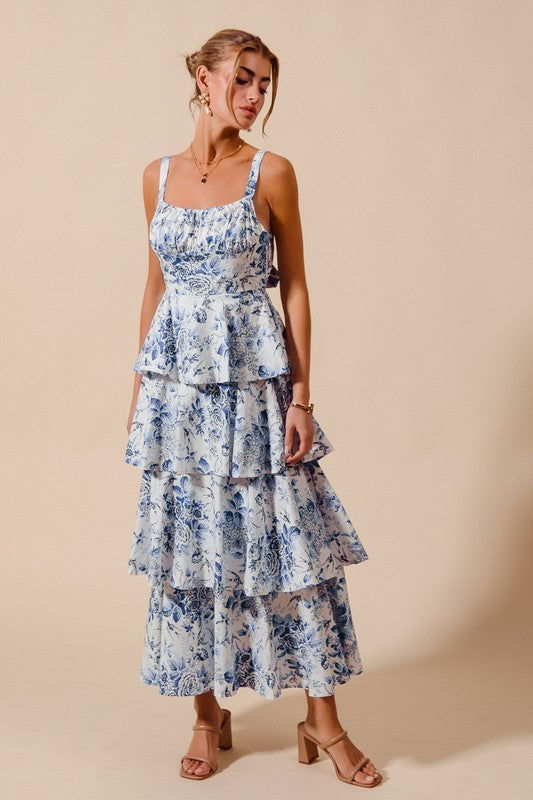 Blue Toile Dress