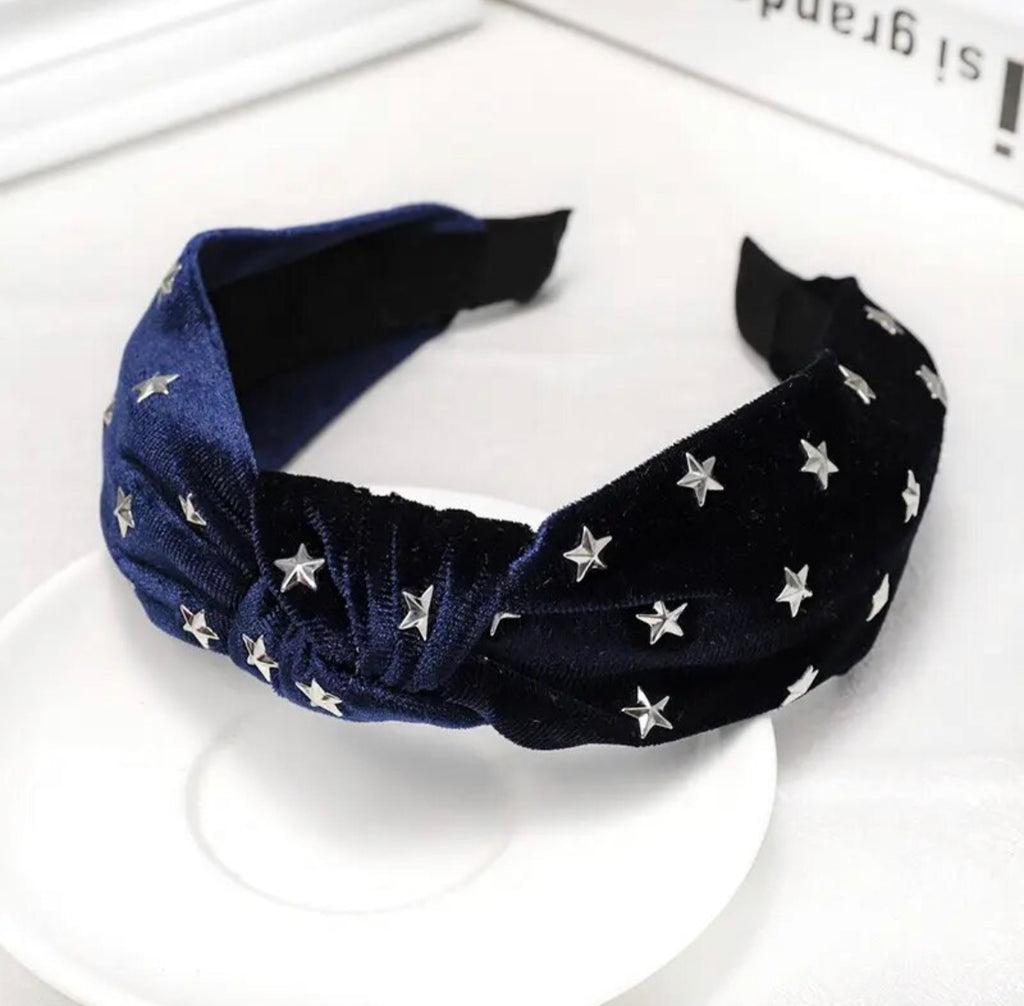Velvet Star Embellishment Headband