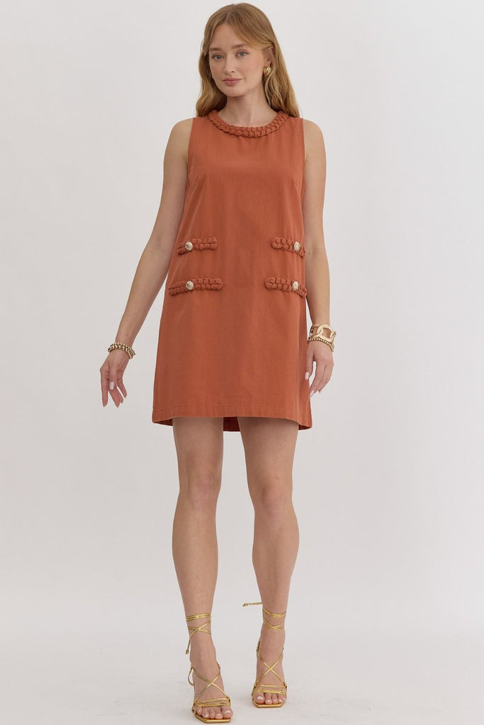 rust denim dress Afternoon Date Denim Mini Dress in Light Rust