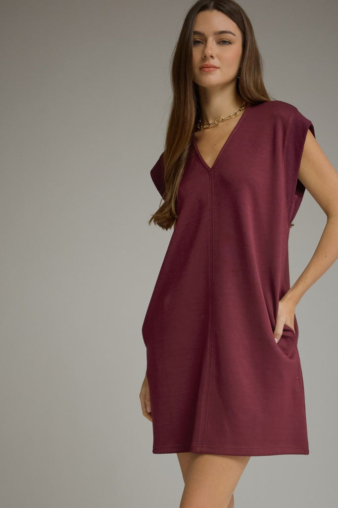 burgundy game day dress – Striped Box Boutique type:closed UK Size:11 cheering in the stands The Bow Affair Mini