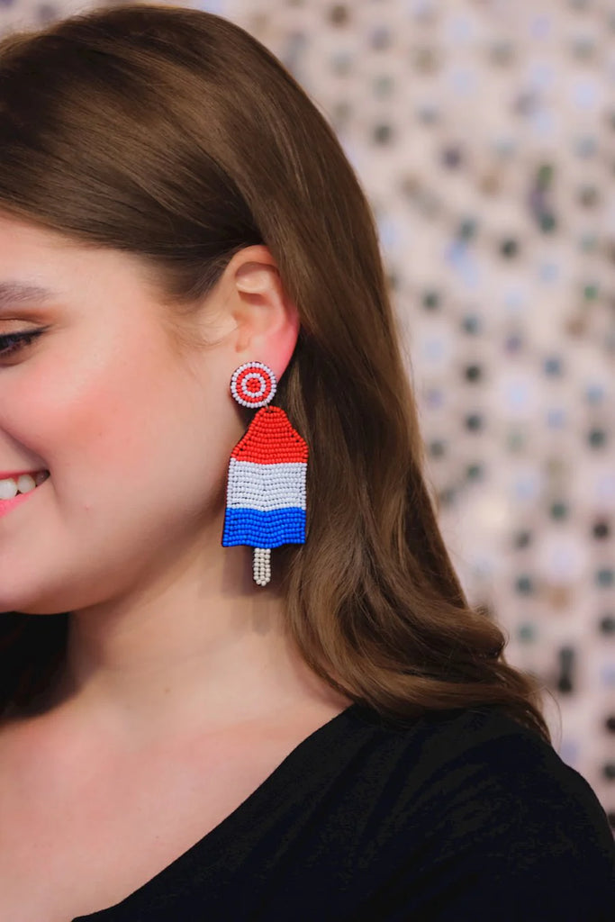 Patriotic Popscicle Earrings