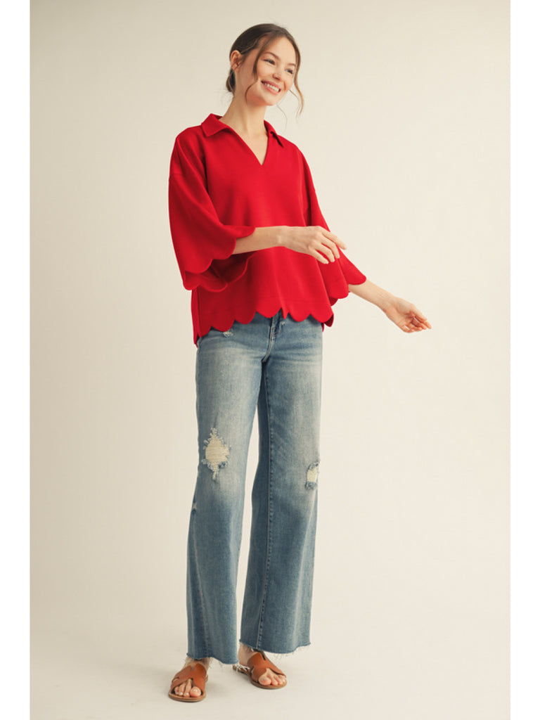 Scallop Cozy Top