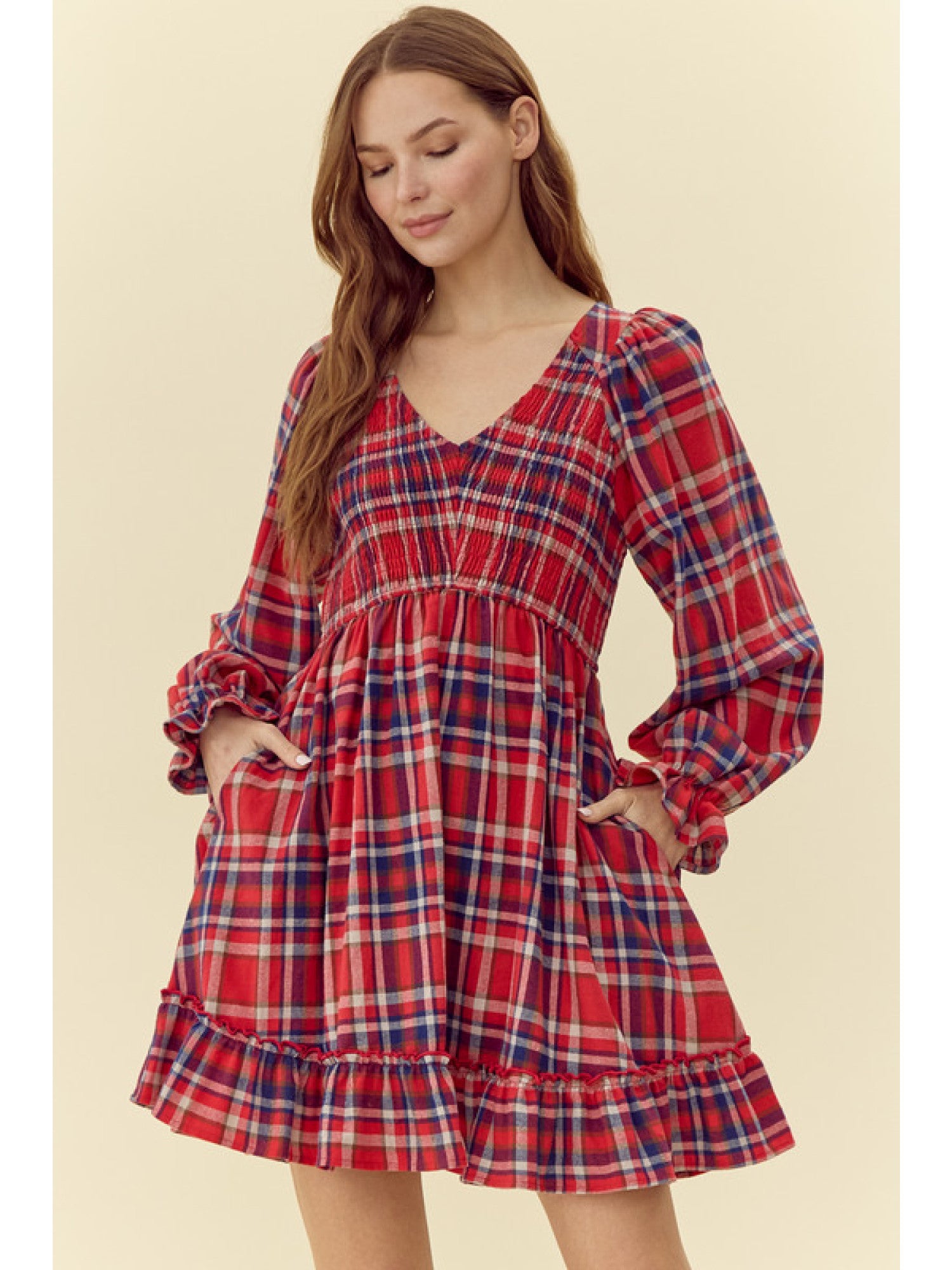 Red Plaid Dress Striped Box Boutique Red Plaid Dress Striped Box Boutique