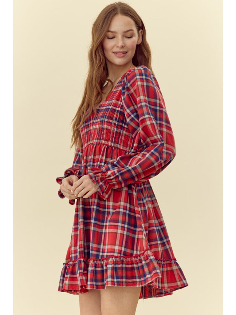 Red Plaid Dress