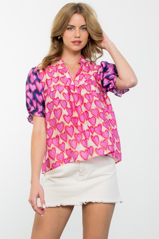 Two Tone Heart Top