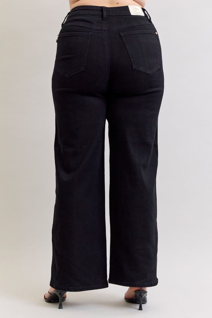 Judy Blue Black High Waist Retro Wide