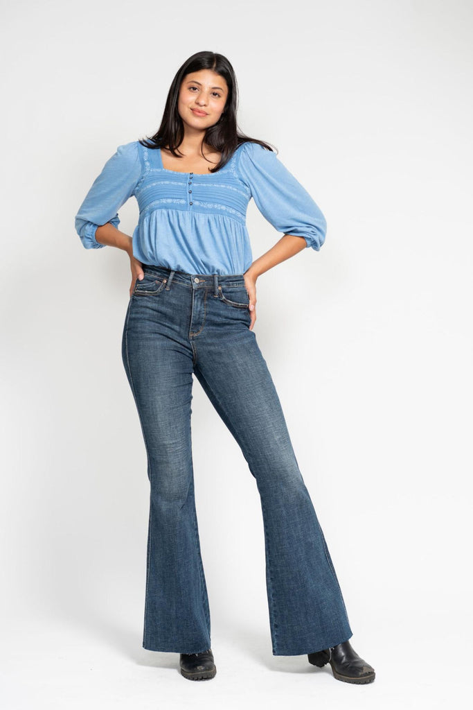 Judy Blue Shield Pocket Flare Jeans