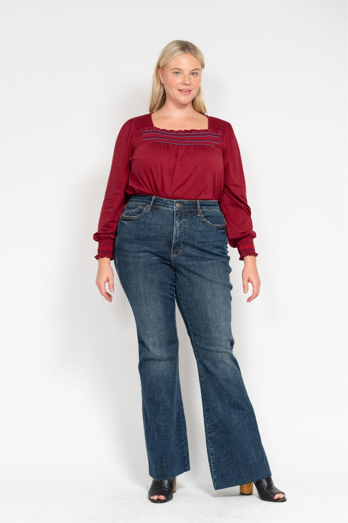 Judy Blue Shield Pocket Flare Jeans