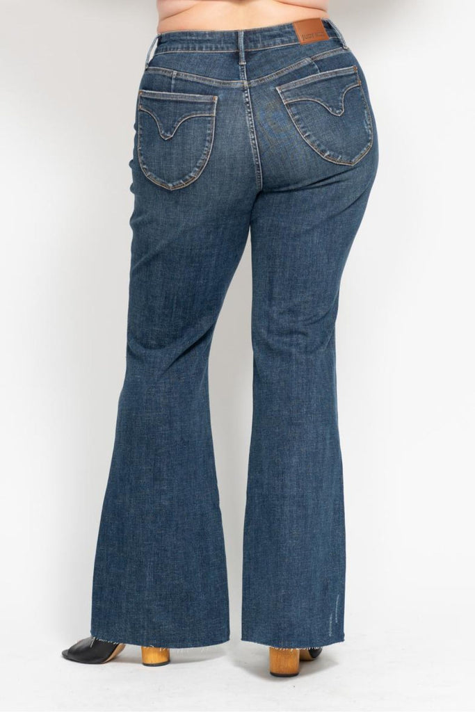 Judy Blue Shield Pocket Flare Jeans