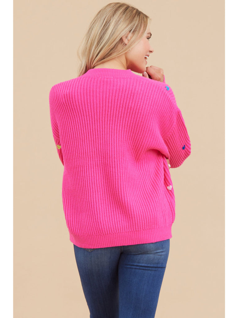 Colorful Hearts Sweater