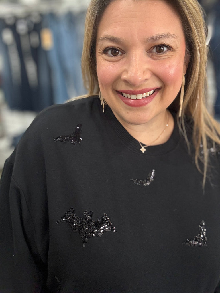 Sequin Bats Sweatshirts