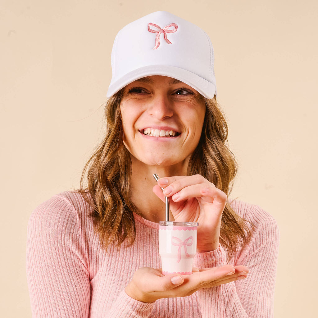2 oz Tiny Tumbler, Bow Pink