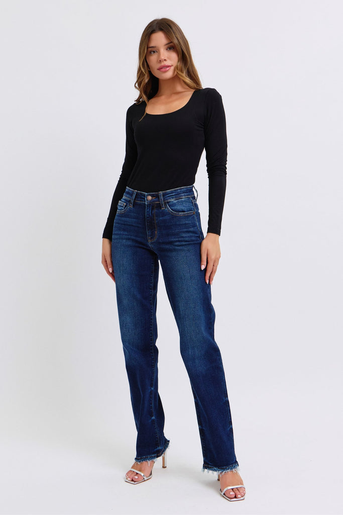 Judy Blue Straight Fray Hem