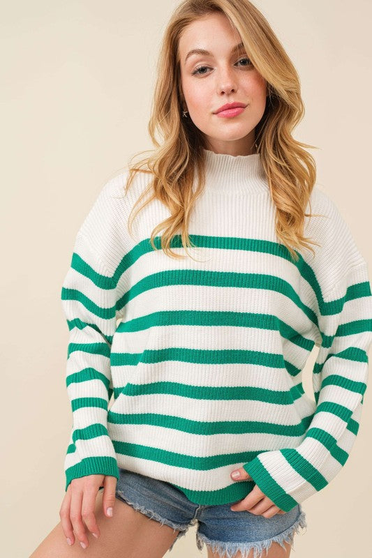 Green Stripe Classroom Sweater