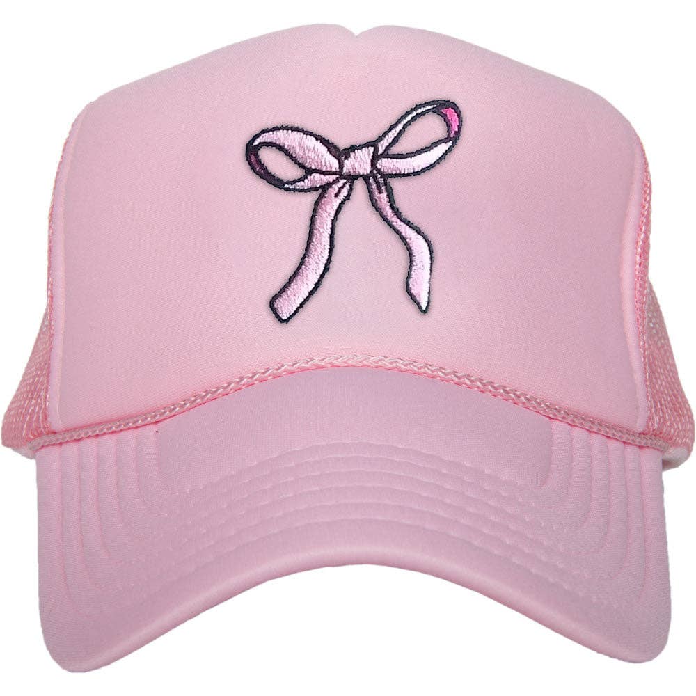 Coquette Pink Bow Trucker Hat