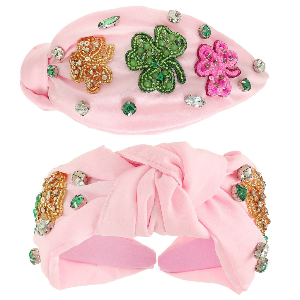 Pink Shamrock Headband