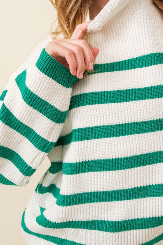 Green Stripe Classroom Sweater