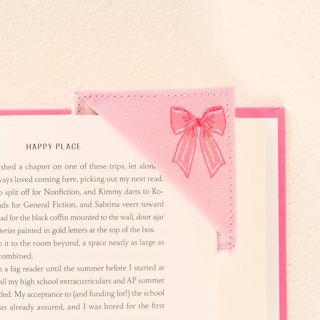 Corner Keeper Fabric Bookmark, Bows