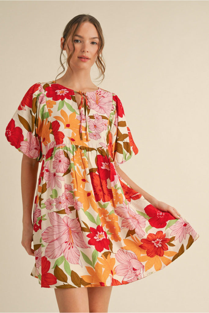 Ivory Floral Dress