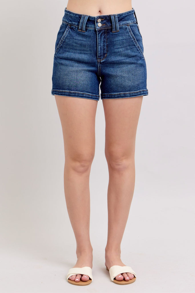 Judy Blue Double Button High Waist Short