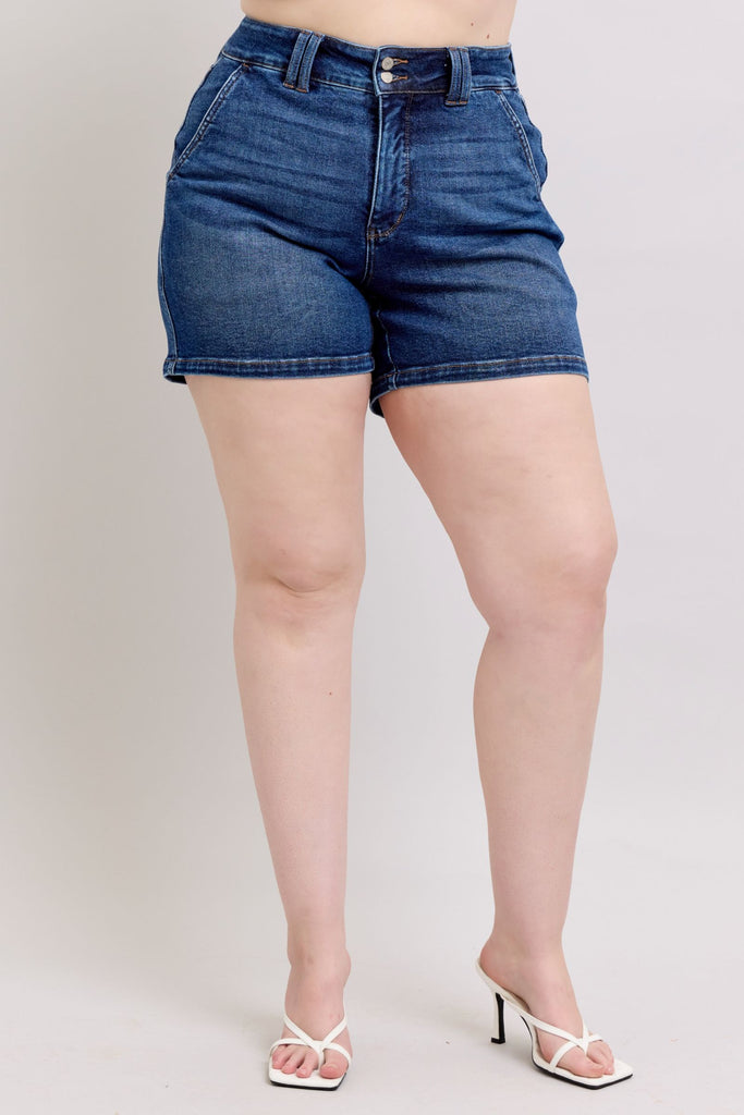 Judy Blue Double Button High Waist Short