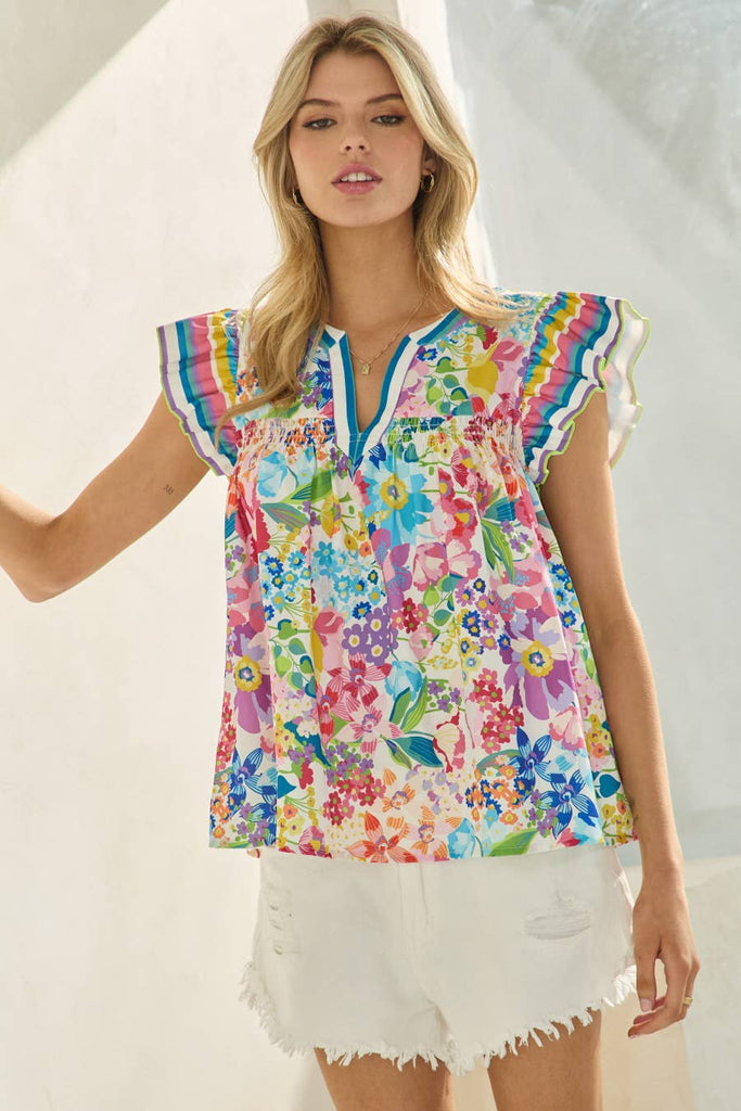 Butterfly Floral Blouse