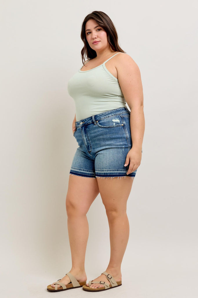 Judy Blue Raw Edge Shorts