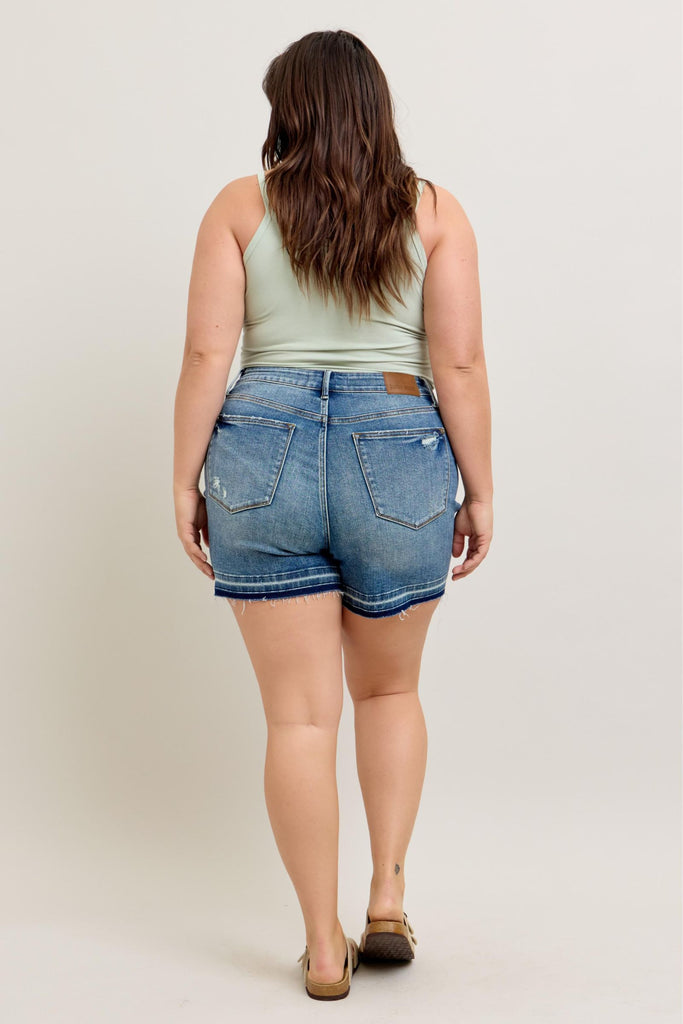 Judy Blue Raw Edge Shorts