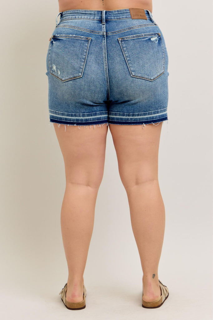 Judy Blue Raw Edge Shorts