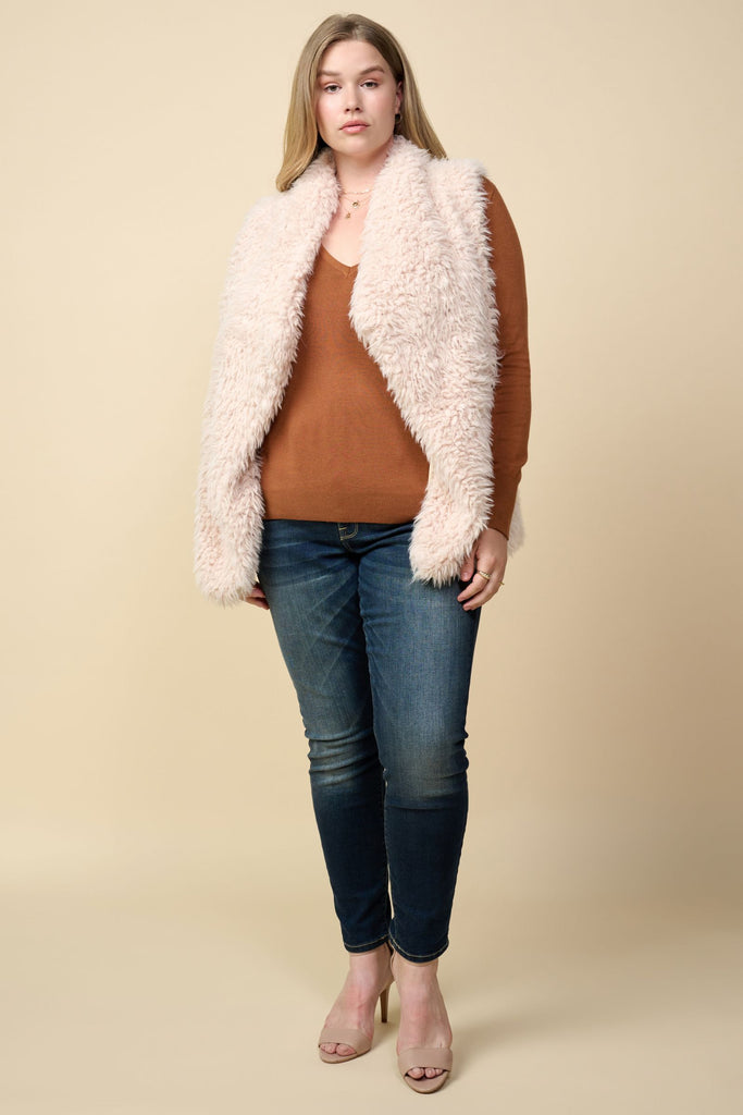 Ivory Furry Vest