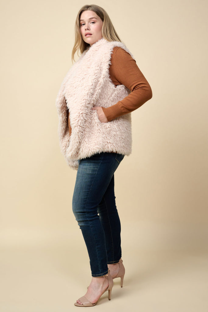 Ivory Furry Vest