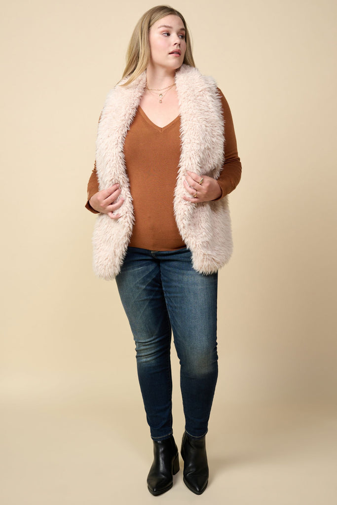 Ivory Furry Vest