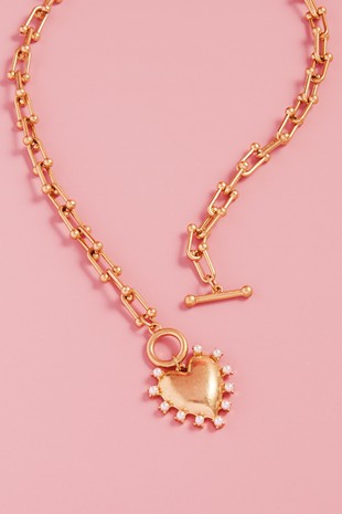 Heart Pearl Point Necklace