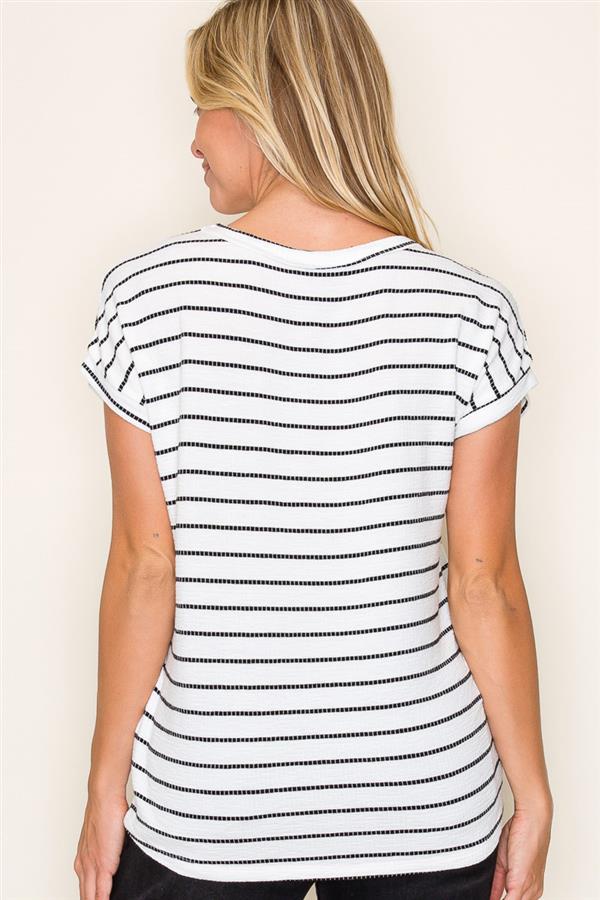 Ivory Stripe T Shirt