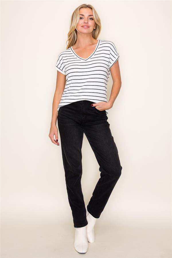 Ivory Stripe T Shirt