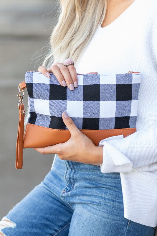 Two Tone Buffalo Plaid Bag