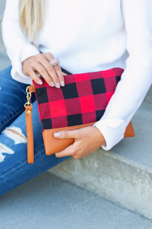 Two Tone Buffalo Plaid Bag