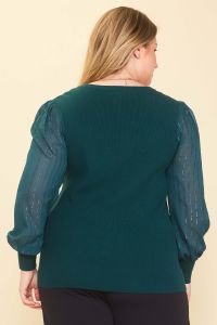 Gemstone Green Sparkle Stripe Sleeve