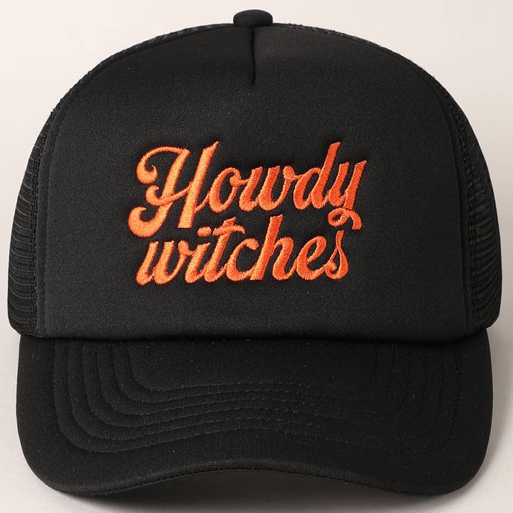 Howdy Witches Embroidered Hat