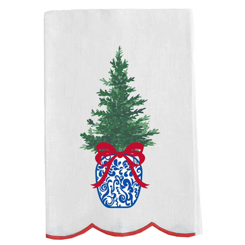 Chinoiserie Tree Decorative Tea Towel