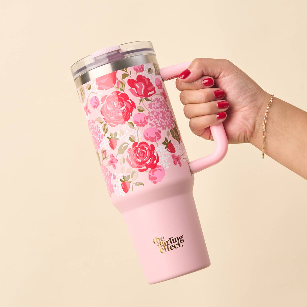 40 oz Tumbler-Rose Garden