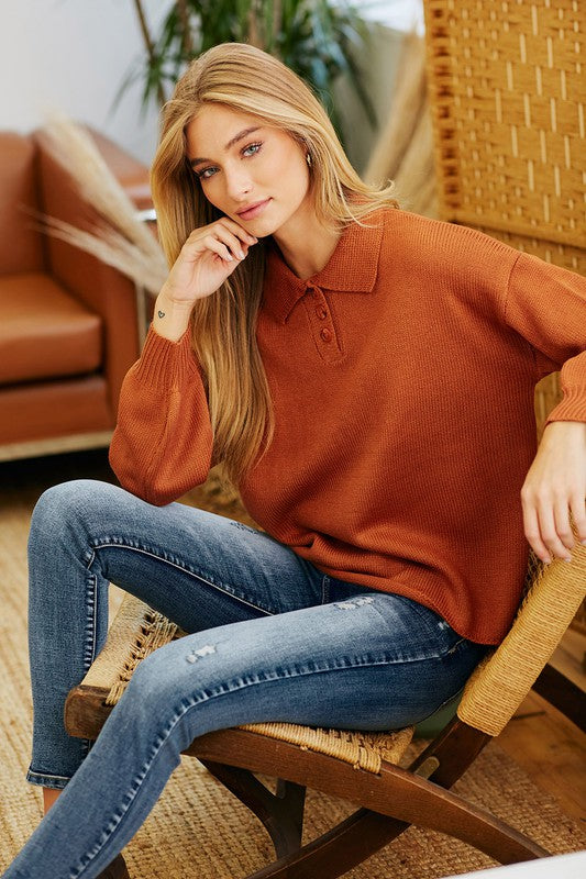 Button Up Sweater