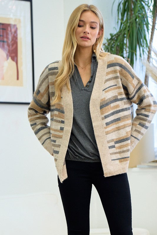 Neutral Tile Cardigan