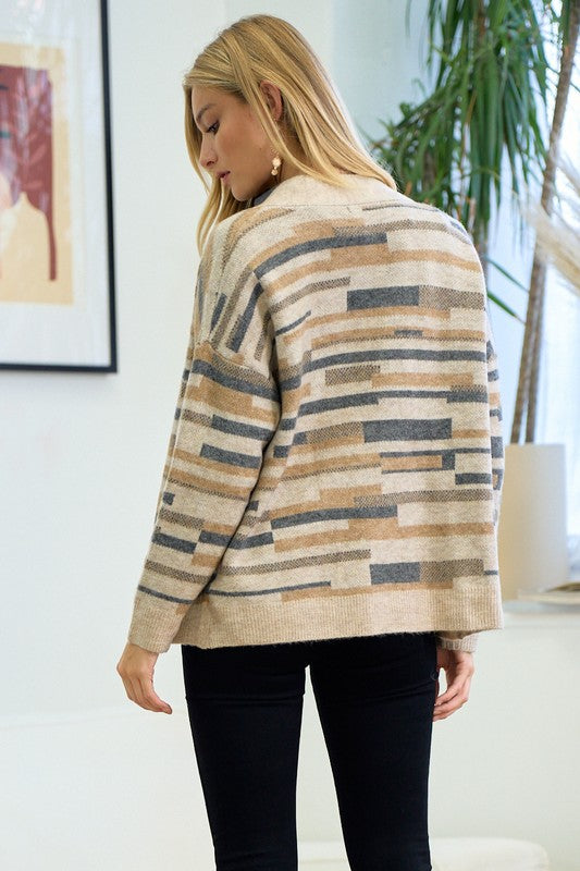 Neutral Tile Cardigan