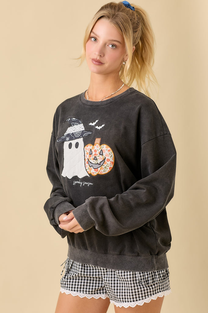 Halloween Patchwork Sweatshirt