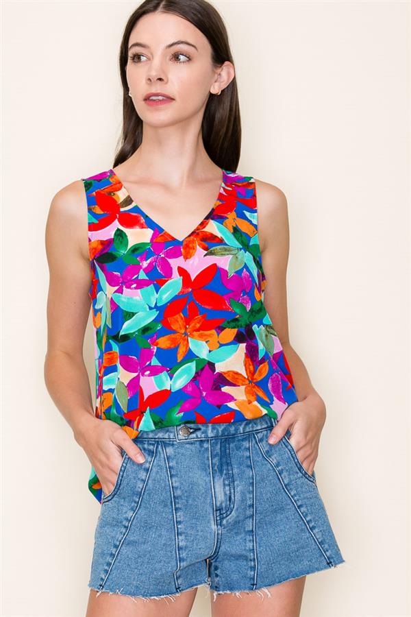 Tropical Floral Tank