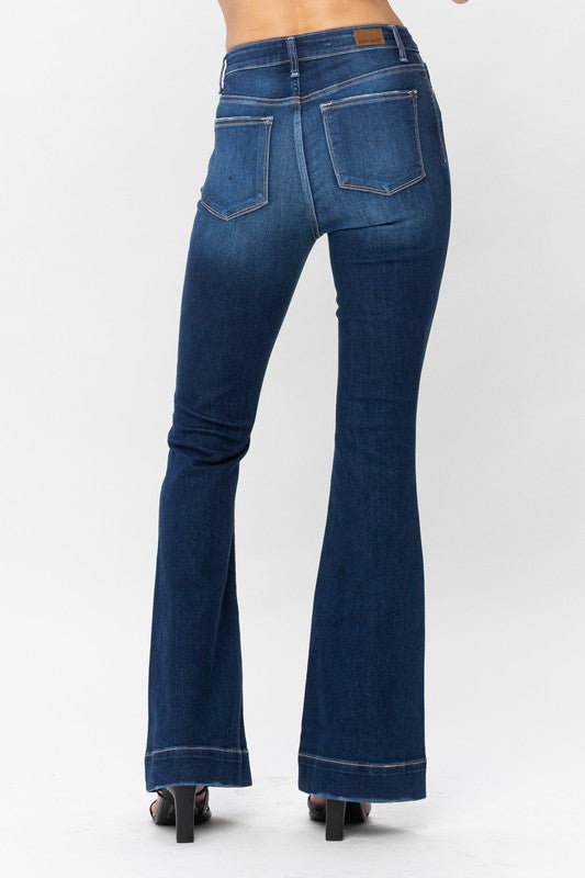 Judy Blue High Waist Clean Flair Jeans